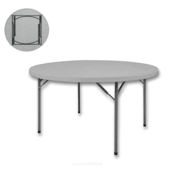 222-Table-ronde en plastique diamètre 150cm 