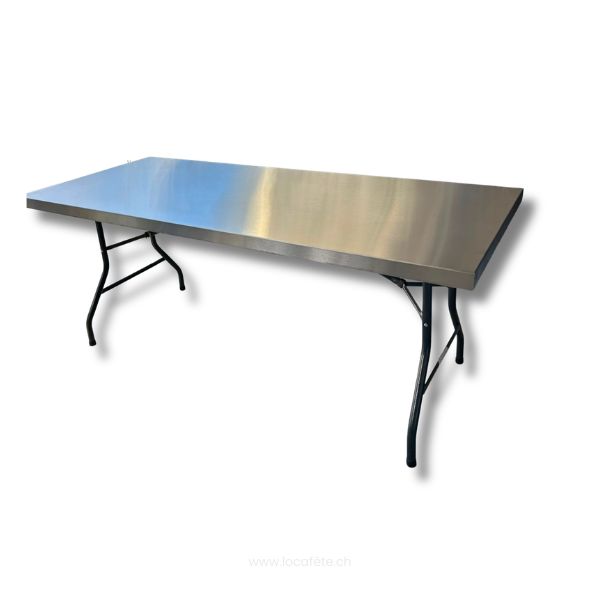 245-Plan-de travail en inox de 183x76cm 