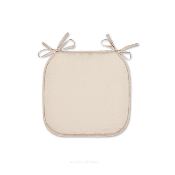 256-Placet-écru - galette de chaise Cross Back